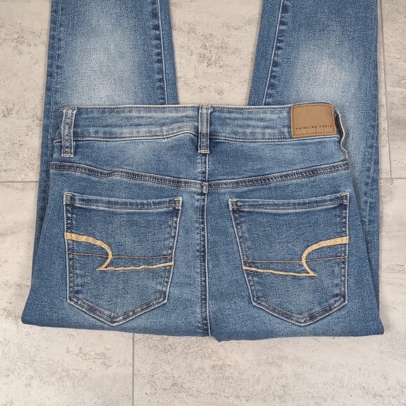 3/$20 American Eagle Hi Rise Jegging Faded High Waist Stretch Denim Skinny Jeans - Picture 10 of 12